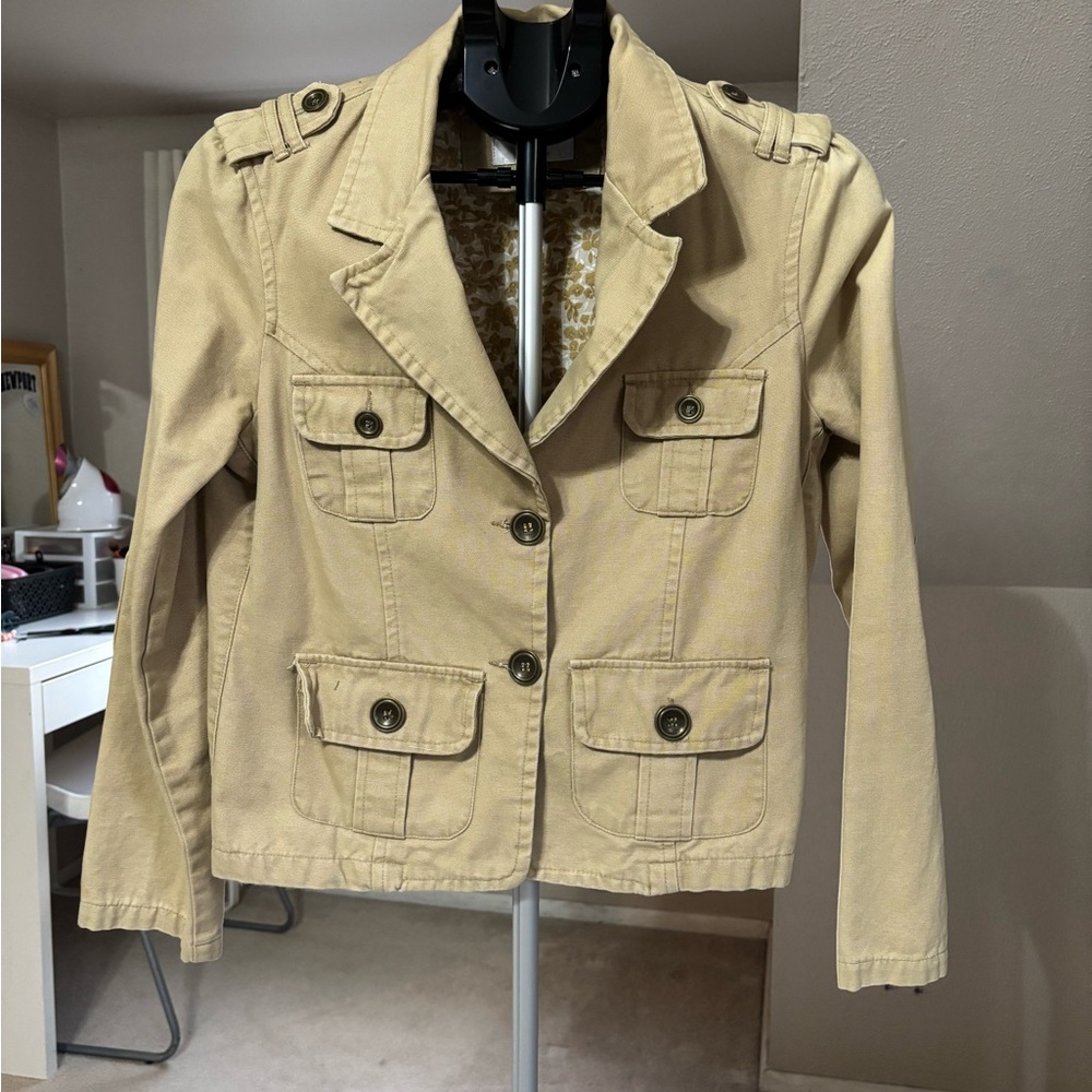Jennifer Lopez Beige Utility Jacket